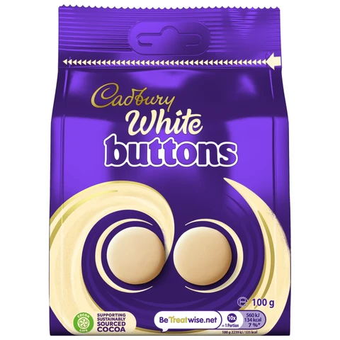 Cadbury White Giant Buttons 100g