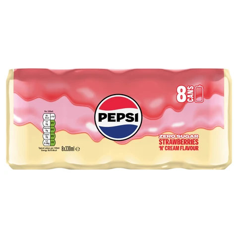 PEPSI Treats Strawberry & Cream 8 X 330ml