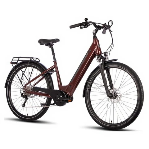 Saxonette E-Bike Cityrad Deluxe Sport (Wave) – Rot, 50 Zoll Rahmen