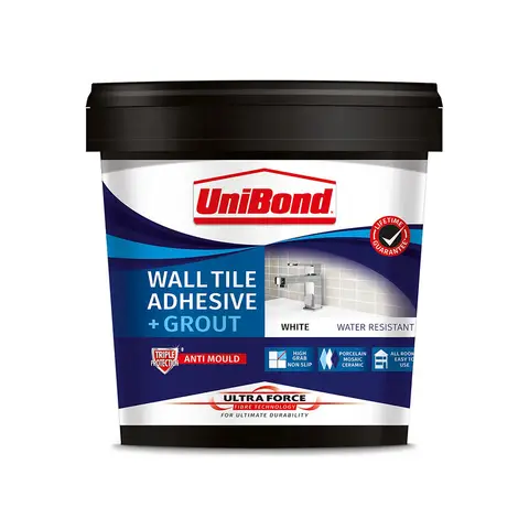 Unibond White Wall Tile Adhesive and Grout 1.3kg