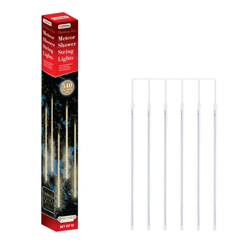 Christmas Workshop 10PC 540LED Meteor Shower Light -Warm White