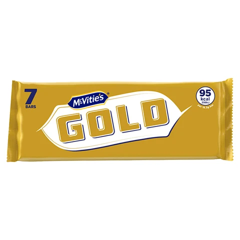 McVities Gold Bars 7 Bars 128.4g