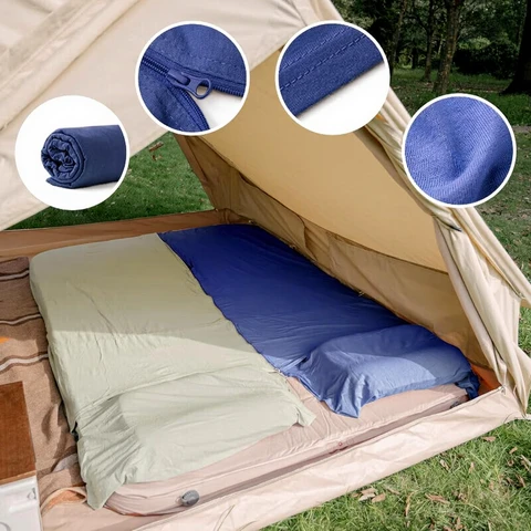 NatureHike Doublure Sac de Couchage Coton 210x75cm avec Emplacement Oreiller Léger Voyage