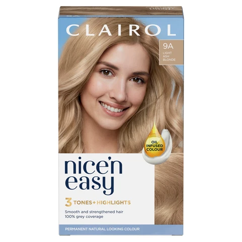 Clairol Nice'n Easy Permanent Hair Dye 9A Light Ash Blonde 175ml