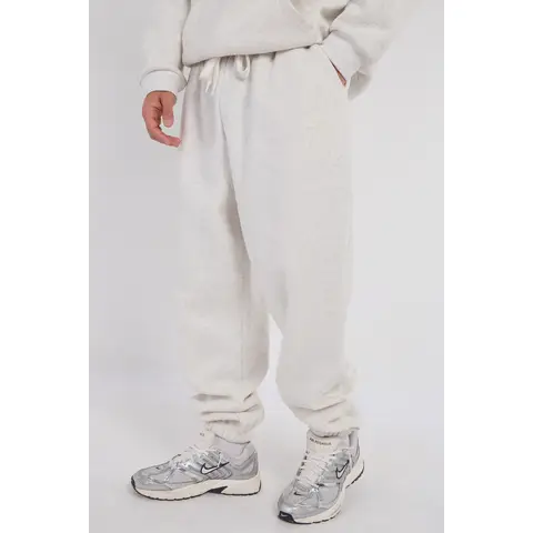 Third Avenue High Rise Relaxed Fleece Joggers - Marl Grey