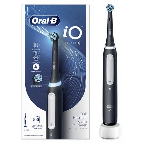 Oral-B iO 4 / iO4S Noir - Brosse à Dents Électrique