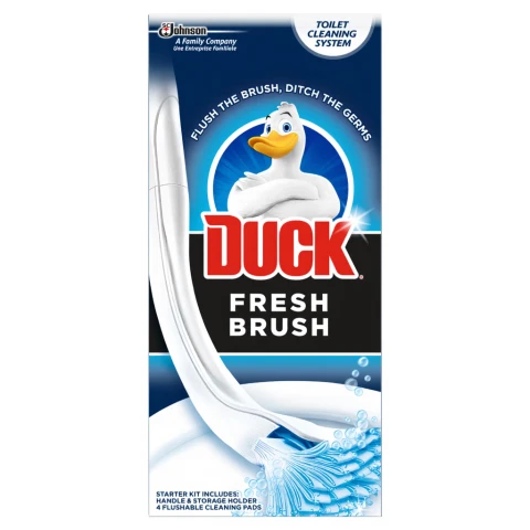 Duck Toilet Cleaner Fresh Brush Handle + 4 Refills