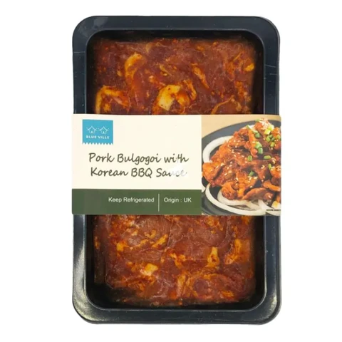 Blue Ville Kroean Spicy BBQ Marinated Pork Bulgogi 400g 韓式醃製燒烤豬肉(辣)