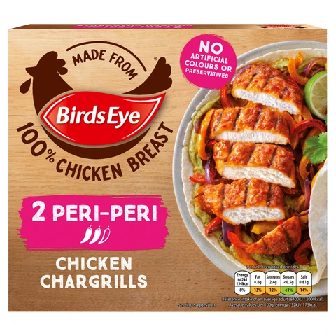 Birds Eye 2 Chicken Chargrills Peri Peri 174g