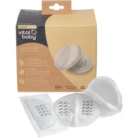 Vital Baby Nurture Ultra Comfort Breast Pads 56 Pack