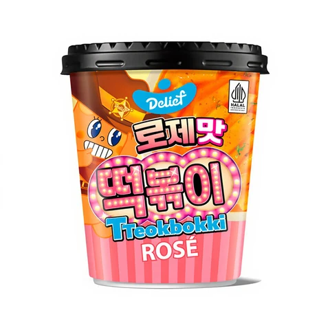 Delief Tteokbokki en cup avec sauce rose Halal - 120 g