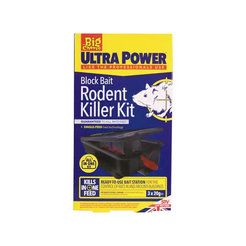 Zero In Ultra Power Block Bait Rodent Killer Kit 3×20g