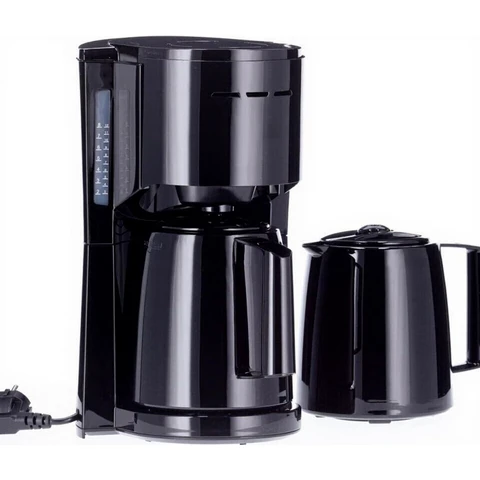 Severin coffee maker with two thermo jugs, approx. 1000 W, up to 8 cups, swivel filter 1 x 4 with drip stop valve, automatic switch off, drip-through lid for easy handling