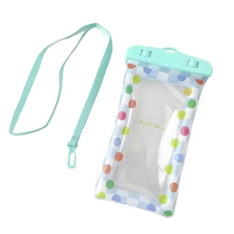 Inflatable Waterproof Phone Bag - Light Blue