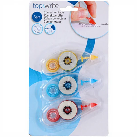 Correctietape - 3 stuks - 12 x 5 mm