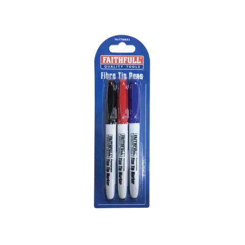Faithful Fibre Tip Marker Pen Assorted 3 Pack  
