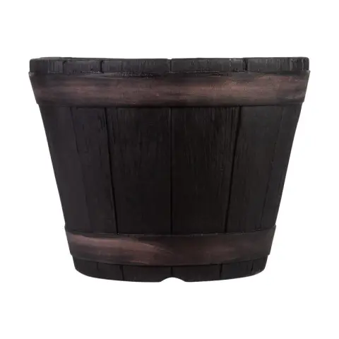 Strata Barrel Planter 34cm -Oakwood Effect