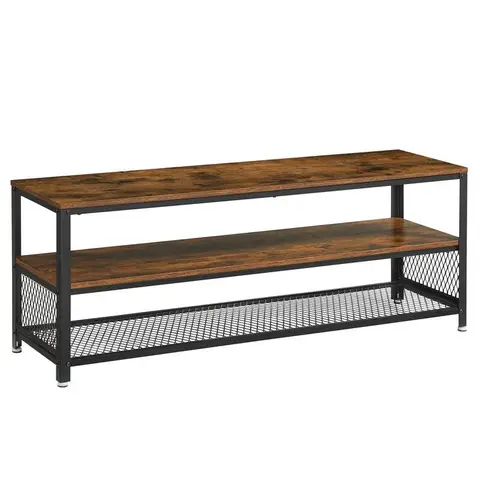 VASAGLE TV Stand Rustic Brown/Black