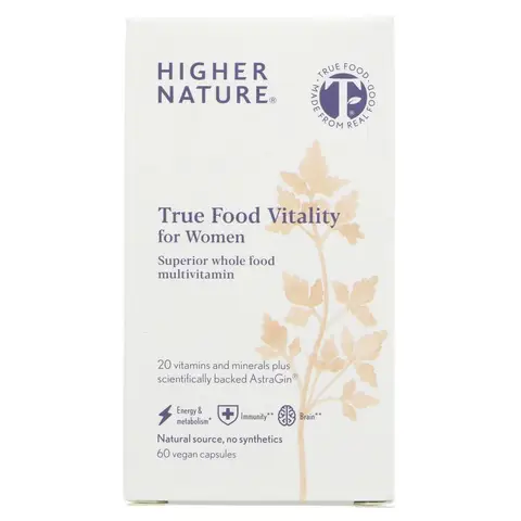 HIGHER NATURE - Vitality For Women - Whole Food Multivitamin - 60 CAPS