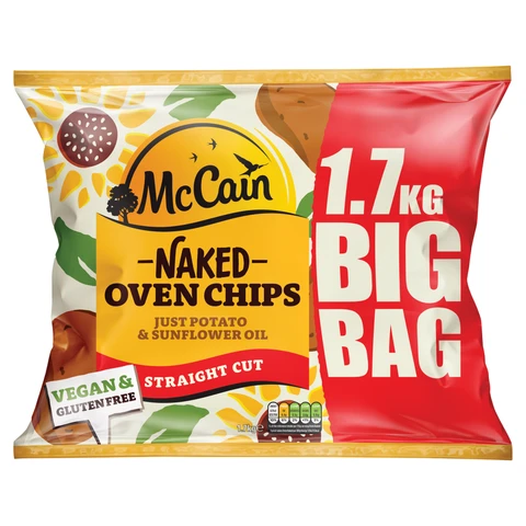 McCain Straight Cut Naked Oven Chips 1.7kg