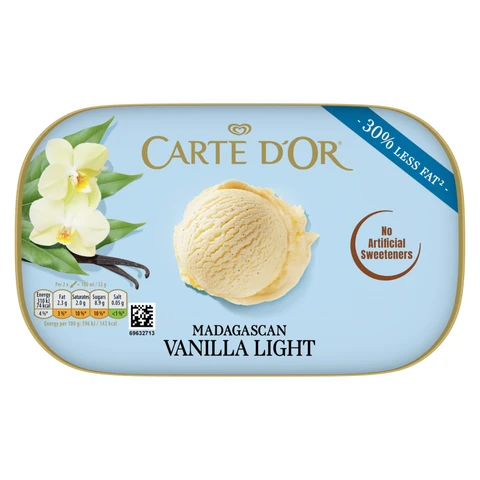 Carte D'Or Ice Cream Dessert Madagascan Vanilla Light 900ml