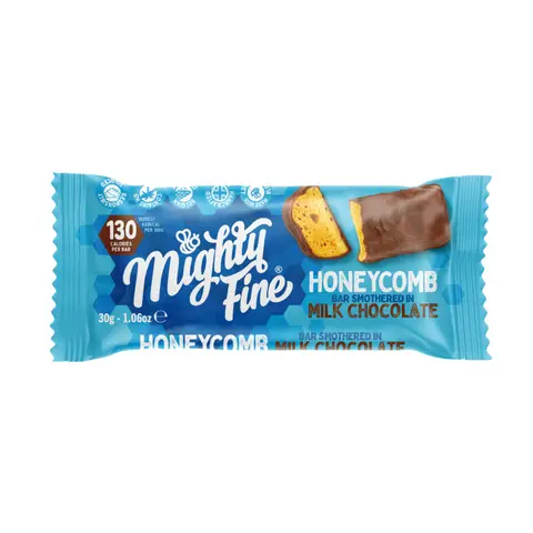 Mighty Fine Milk Chocolate Honeycomb Bar 30g