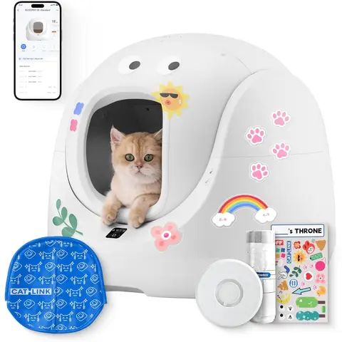 Catlink Baymax White Self-Cleaning Smart Litter Box - 70L for 3.5-22lbs Cats