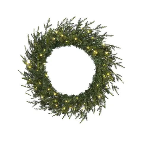 WeRChristmas Pre-Lit Multi-Function Douglas Fir Wreath, 60 cm