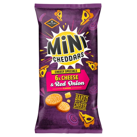 Jacob's Mini Cheddars Cheddar & Red Onion 6 x 23g