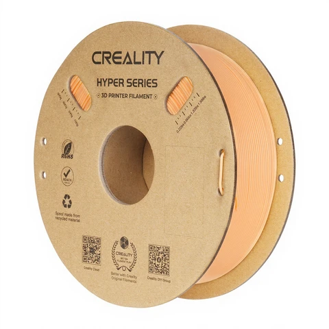 Creality Hyper PLA, Farbe: Pfirsichpuder, 1 kg, Hochgeschwindigkeitsdruck 30–600 mm/s, Formgenauigkeit ±0,02 mm, kompatibel mit den meisten FDM-3D-Druckern, 1 kg (2,2 lbs) Spule
