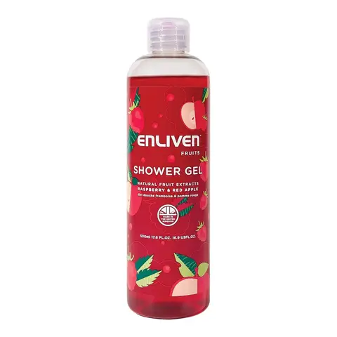 Enliven Naturals Shower Gel Raspberry Apple 500ml