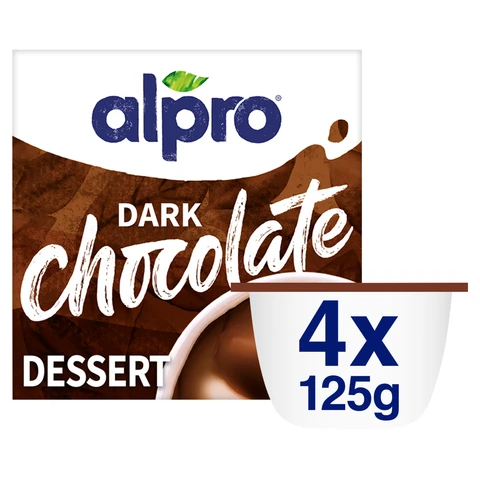 Alpro Devilishly Dark Chocolate Soya Dessert 4 x 125g