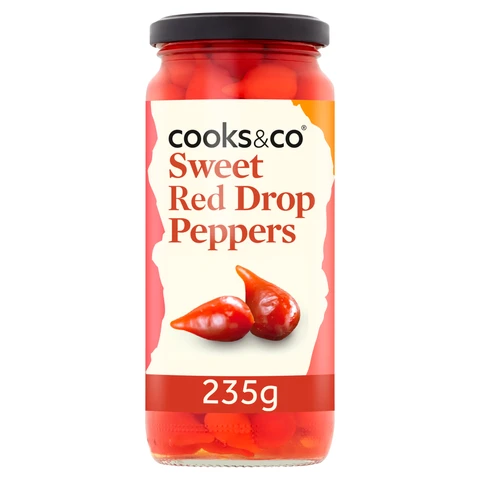 Cooks & Co Sweety Drop Red Peppers in Brine 235g