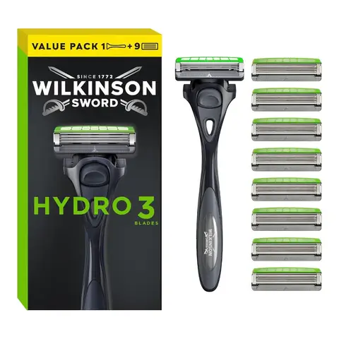 Wilkinson Sword Hydro 3 Men's 1 Razor with 8 Blade Refills