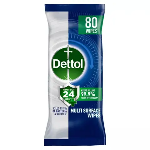 Dettol 24 Hour Protect Multi Surface Wipes x 80