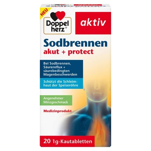 Doppelherz Aktiv Sodbrennen Akut + Schutz 20 Tabletten