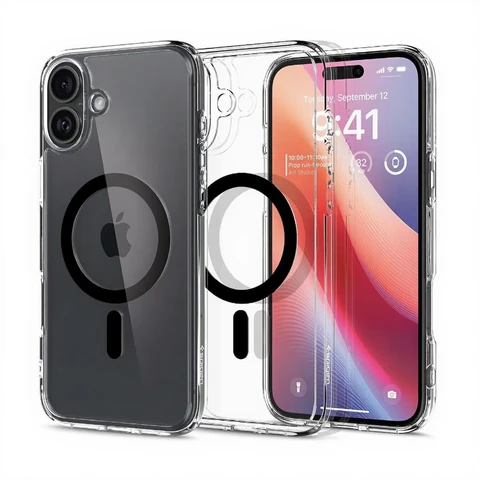 Spigen Ultra Hybrid Mag Hülle mit MagSafe für iPhone 16 Plus - Schwarz
