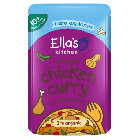 Ella's Kitchen Organic Chicken Curry With Veggie Rice Stage 3 10+ Month 190g
