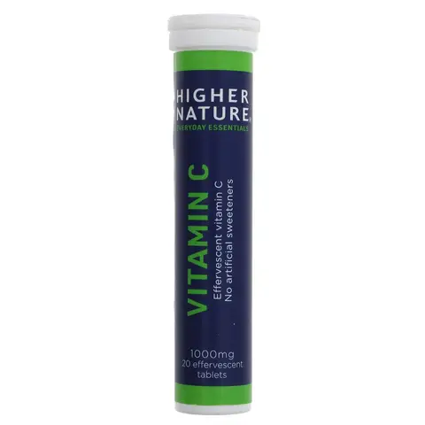 HIGHER NATURE - Vitamin C Effervescent - 1000mg Per Tablet - 20 TABS