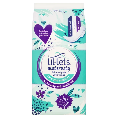 Lil-Lets Maternity 10 Maxi Pads with Wings 10pads