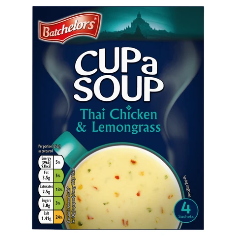 Batchelors Cup A Soup Chicken & Lemongrass 4pack 88g
