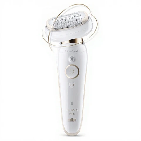Braun Silk-épil 9 Flex 9-001 Épilateur à tête flexible - Blanc/or