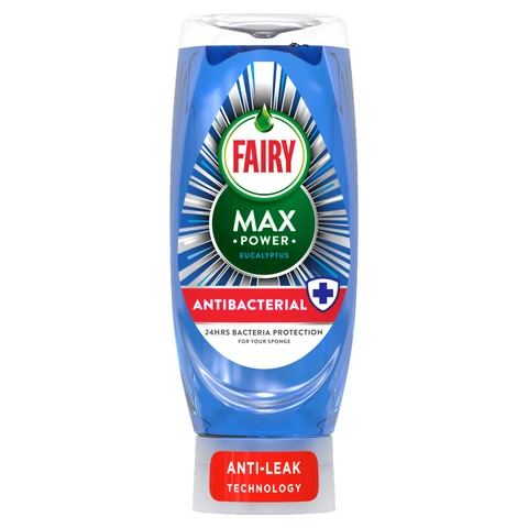 Fairy Max Power Washing Up Liquid, Antibacterial, Eucalyptus, 450ml
