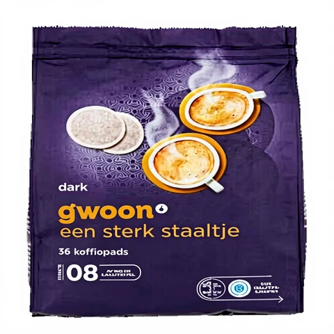 G'woon Koffiepads Donker Gebrand 36 stuks
