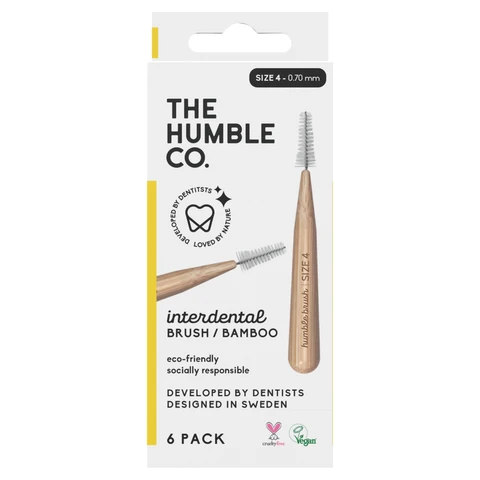 The Humble Co. Interdental Brush Bamboo Size 4 0.70mm 6 Pack