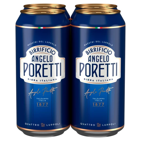 Birrificio Angelo Poretti Premium Lager Beer 4 X 440ml Cans