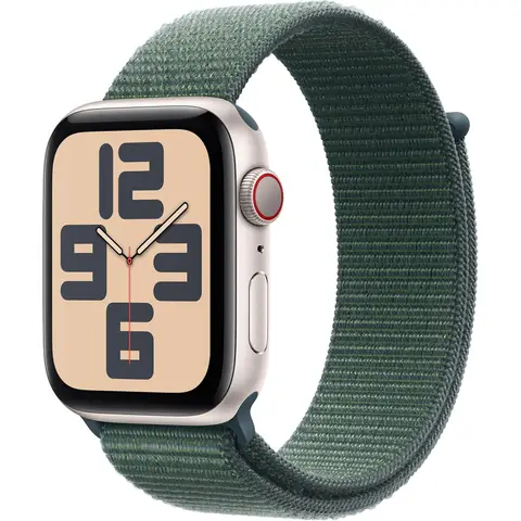Apple Watch SE -  44mm - Starlight Aluminium Case w/Lake Green Sport Loop
