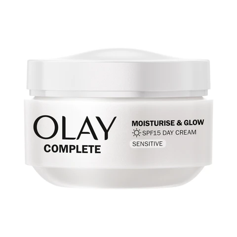 OLAY Complete Moisturise & Glow Day Cream For Sensitive Skin with SPF15, 50ml