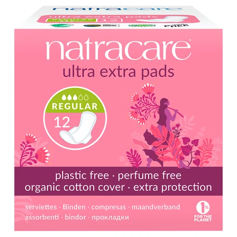 Natracare 12 Regular Ultra Extra Pads