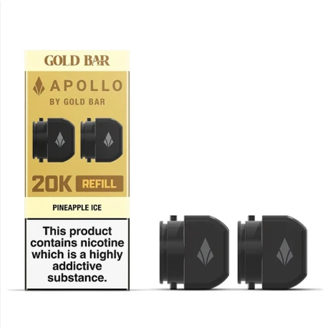 Gold Bar Apollo Prefilled Pod & Refill / 20mg Pineapple Ice
